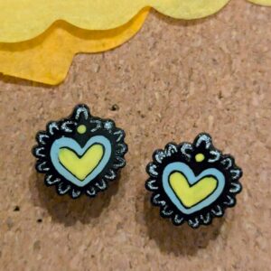 Boucles d'oreilles "milagritos" bleu ciel
