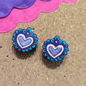 Boucles d'oreilles "milagritos" purple