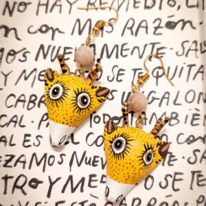 Boucles d’oreilles girafe jaune