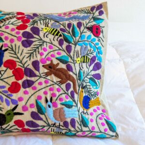 Housse de coussin animalitos beige