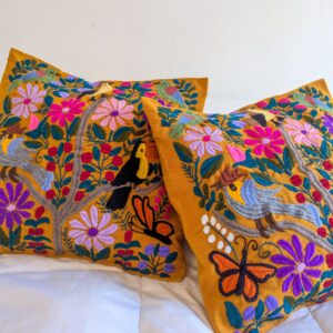 Housse de coussin animalitos jaune