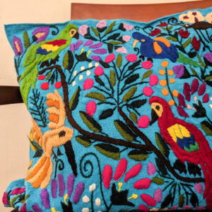 Housse de coussin animalitos bleu