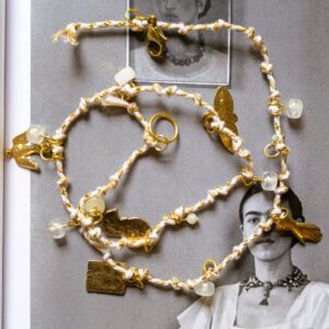 Bracelet-collier milagritos blanc