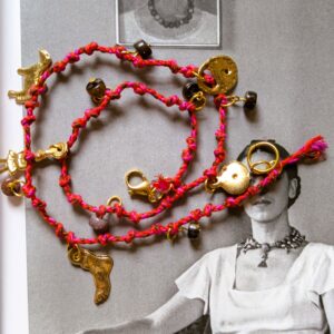 Bracelet-collier milagritos rouge