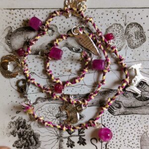Bracelet-collier milagritos rose