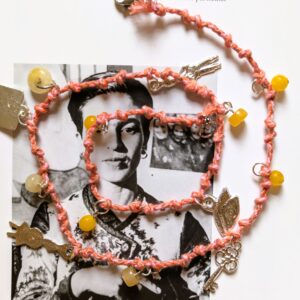 Bracelet-collier milagritos orange