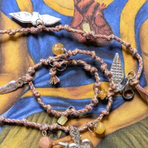 Bracelet-collier milagritos jaune