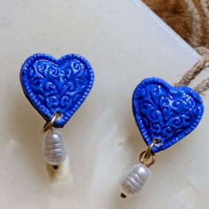 Boucles d'oreilles coeur azul Frida