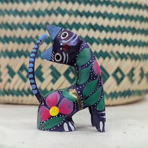 Mini alebrije gato bleu