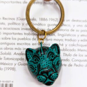 Porte-clé jaguar émeraude