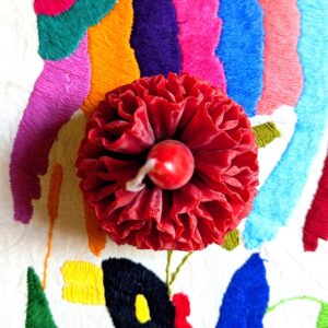 Bougies fleurs rouge
