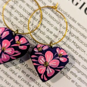 Boucles d'oreille corazon violet