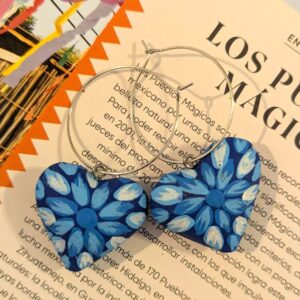 Boucles d'oreille corazon blue