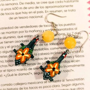Boucles d'oreille mini alebrije tortue