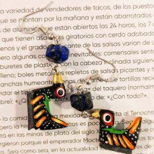 Boucles d'oreille mini alebrije pato