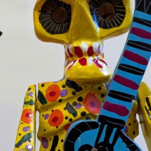 Calavera musicien jaune