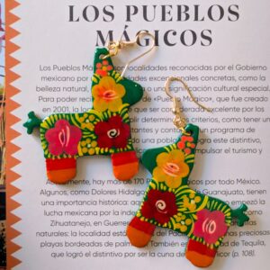 Boucles d'oreilles burrito piñata vert