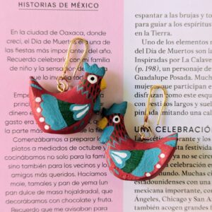 Boucles d'oreilles gallinita rouge