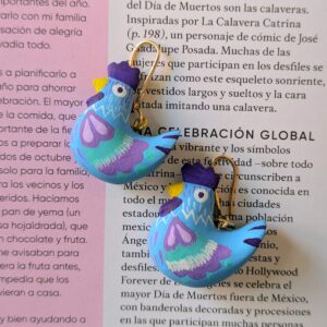Boucles d'oreilles gallinita blue