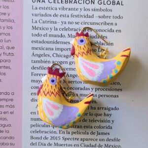 Boucles d'oreilles Gallinita jaune