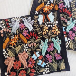 Housse de coussin animalitos noire