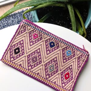Pochete tisse violet