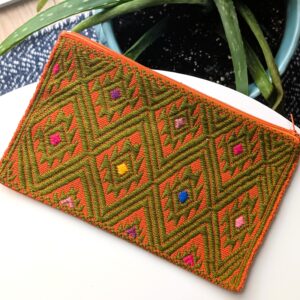 Pochete tisse orange